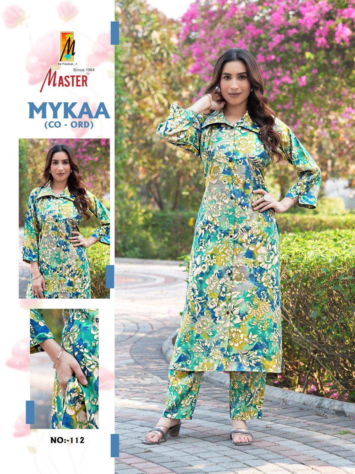 Mykaa By Master Chanderi Roman Printed Cord Set Suppliers In India